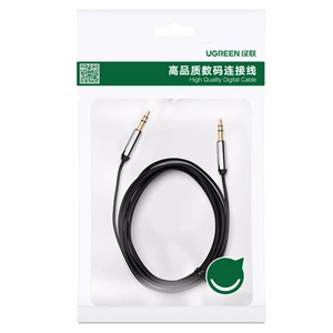Ugreen AV119 10733 audio kabelis mini jack 3.5mm / mini jack 3.5mm 1m melns