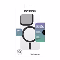 Incipio Velocity MagSafe - maciņš iPhone 16 Pro (Clear / melns)