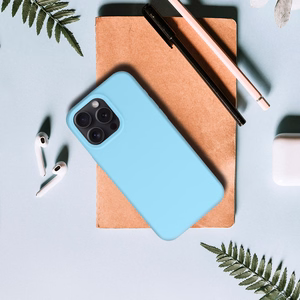 Silikona Lite viedtālruņa apvalks Iphone 13 Pro Max gaiši zils