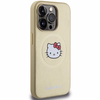 Hello Kitty ādas Kitty Head magnētiskais viedtālruņa apvalks iPhone 13 Pro / 13 - zelta