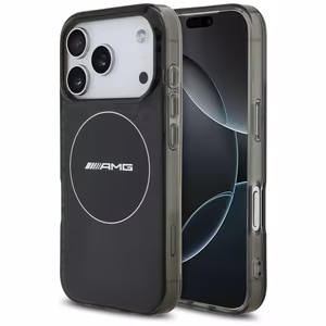 AMG двухслойный прозрачный дымчатый MagSafe чехол для iPhone 17 Pro - черный