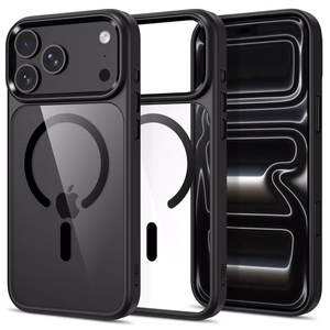 Tech-Protect Magmat MagSafe CC maciņš modelim iPhone 17 Pro / 18 Pro – caurspīdīgs melns