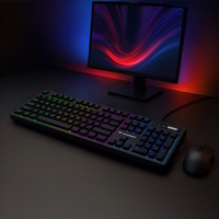 Wozinsky WKG-200 RGB membrānas spēļu tastatūra ar ritināšanas riteni - melna