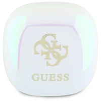 Guess Bluetooth austiņas GUTWSJ144ESH TWS + dokstacija baltas/baltas varavīksnes 4G drukāts logotips
