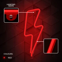 Neon LED Light BOLT red Bat + USB FLNE06 Forever Light