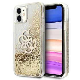 Guess 4G Big Liquid Glitter viedtālruņa apvalks iPhone 11 6.1" / Xr - Zelta
