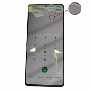 LCD дисплей совместимый с Samsung A715 A71 чёрный с рамкой (Renewed: Telemax) (с дефектами 23)