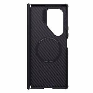 Nillkin Synthetic Fiber Pro magnētiskais apvalks Samsung Galaxy Z Fold 7 saderīgs ar MagSafe - melns