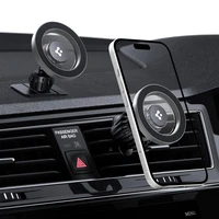 Spigen MFT13 MagSafe automašīnas turētājs pie paneļa vai gaisa atveres – sudraba