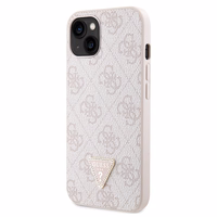 Guess GUHCP14XP4TDSCPP apvalks iPhone 14 Pro Max 6.7" - rozā krustenisks 4G metāla logotips