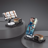 Blavec indukcijas lādētājs BQI-02 Qi 15W magnētiskais Magsafe 3 in 1 Apple/Samsung Watch (BQI02-QIMB) melns