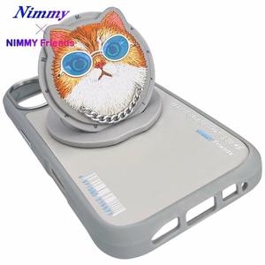 AmazingThing Nimmy Glasses Cool Cat MagSafe apvalks viedtālrunim iPhone 16 – pelēks