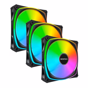 Korpusa ventilators 120mm Montech RX120 Pro melns 3gab