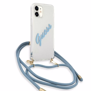 Guess GUHCP12SCRTVSBL iPhone 12 mini 5.4" zils/zils cietais apvalks Script Vintage
