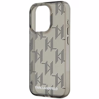 Karl Lagerfeld IML Mono KL Pattern & Cord viedtālruņa apvalks iPhone 15 Pro Max - melns