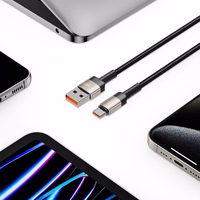 Tech-Protect UltraBoost Evo USB-C / USB-A kabelis 100W 5A 2m - titāna krāsā