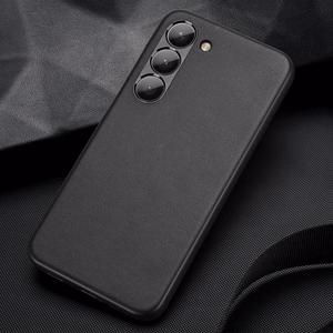 Dux Ducis Grit viedtālruņa apvalks Samsung Galaxy S23+ elegants apvalks no mākslīgās ādas melna