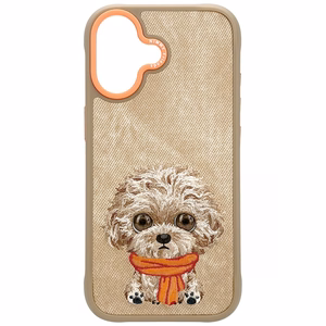 Nimmy Big Eyed Pet 2.0 suņa viedtālruņa apvalks iPhone 17 - bēšs