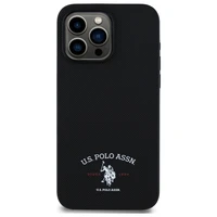 US Polo USHCP15XPARK viedtālruņa apvalks iPhone 15 Pro Max 6.7" ar drukātu DH logotipu - melna