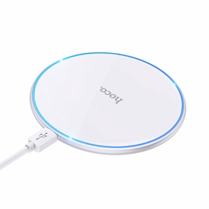 Беспроводное зарядное устройство Hoco 2A 15W с подсветкой CW6 Pro белое