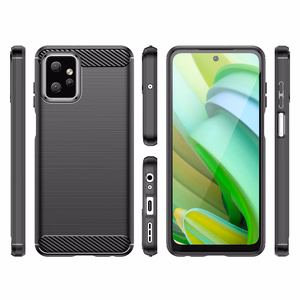 Oglekļa apvalks Motorola Moto G Power 2023 elastīgs silikona oglekļa pārsegs melns