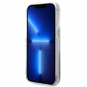 Guess Flower Liquid Glitter viedtālruņa apvalks iPhone 14 Pro Max - zaļš