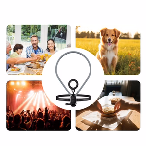 Neck magnetic phone holder Hoco K31 melns pelēks