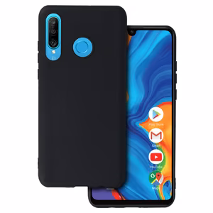 Matēts aizmugurējais viedtālruņa apvalks HUAWEI P30 LITE melns