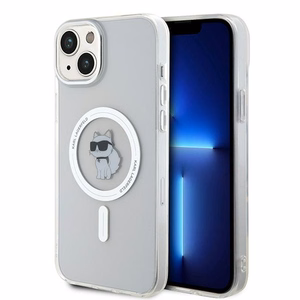 Viedtālruņa apvalks Karl Lagerfeld IML Choupette Magnētiskais MagSafe iPhone 15 Plus - caurspīdīgs (m)