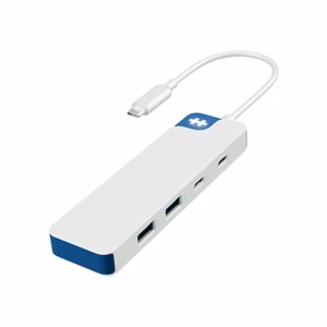 Hyper HyperDrive Flex HD5200BUGL – 4 portu USB-C kombinētais centrmezgls, balts/zils