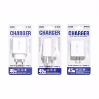 KIDDY SERIES 45W RP-U139 2xUSB-C/1xUSB NETWORK LĀDĒTĀJS balts