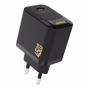 Dudao A28C 45W GaN sienas lādētājs + USB-C kabelis - melns