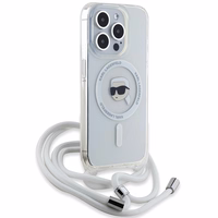 Karl Lagerfeld Crossbody IML Karl Head Magnētiskais viedtālruņa apvalks iPhone 15 Pro Max - caurspīdīgs