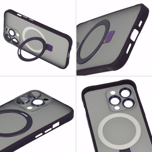 Tel Protect Maģiskais Magnētiskais Viedtālruņa apvalks ar statīvu Iphone 13 Pro violets