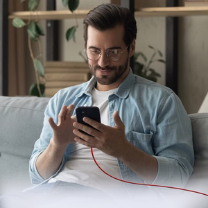SBS TECABLETISSUETCCR USB-C - USB-C 1,5 m 60W pīts kabelis - sarkans