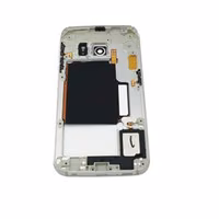 Vidējais korpuss Samsung G925F S6 Edge pelēks (zils) ar buzeri un sānu pogām oriģināls (lietots Grade B)