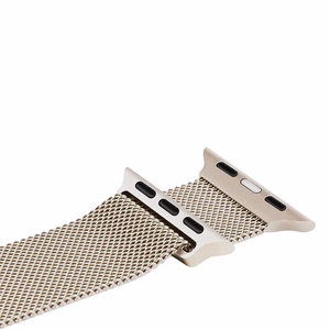 Crong Milano Steel nerūsējošā tērauda siksniņa Apple Watch 38 / 40 / 41 / 42 mm, “Champagne” krāsā