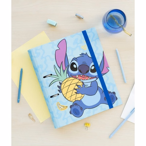 Disney Stitch Tropical A4 mape ar 2 gredzeniem un elastīgo aizdari
