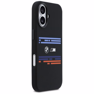 BMW M Silicon Horizontal Line MagSafe macins priekš iPhone 17 - Melns
