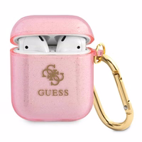 Guess GUA2UCG4GP AirPods apvalks rozā/rozā Spīdumu kolekcija