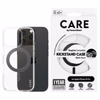 CARE by PanzerGlass Funkcionālais viedtālruņa apvalks ar statīvu iPhone 16 Pro 6.3" melns/melns Magnētiskais 1322