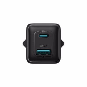 Joyroom JR-TG8 GaN 45W USB-C + USB-A sienas lādētājs – krāsa: melna