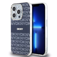 DKNY IML mono un svītrainais magnētiskais viedtālruņa apvalks iPhone 15 Pro – zils