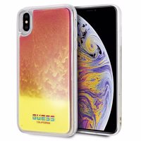Guess GUHCI65GLCPI iPhone Xs Max rozā cietais maciņš California Glow tumsā