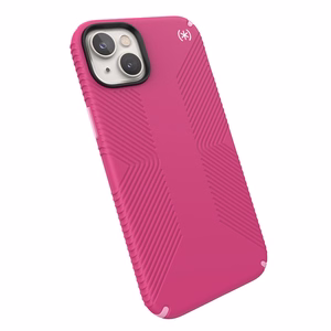 Speck Presidio2 Grip MagSafe vāciņš ierīcei iPhone 14 Plus, ar neslīdošu satvērienu, “Digital Pink / Blossom Pink / White” krāsu kombinācija
