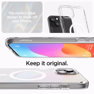 Spigen Ultra Hybrid Mag viedtālruņa apvalks ar MagSafe iPhone 15 Plus - balts