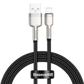 Baseus kabelis Cafule Metal USB - Lightning 1,0 m 2,4A melns