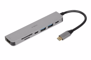 iBox IUH3SL4K centrmezgls USB Type-C 5000 Mbit/s Sudraba