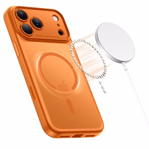 Чехол Tech-Protect Magpeak MagSafe CC для iPhone 17 Pro Max (матовый оранжевый)