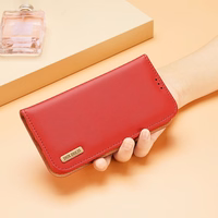 Dux Ducis Hivo ādas atverams vāciņš īstas ādas maks kartēm un dokumentiem iPhone 14 Pro Max brūna